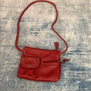 Red crossbody bag